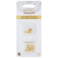 The Beadsmith® Basic Elements™ Gold-Plated Stardust Crimp Tubes & 4mm Covers