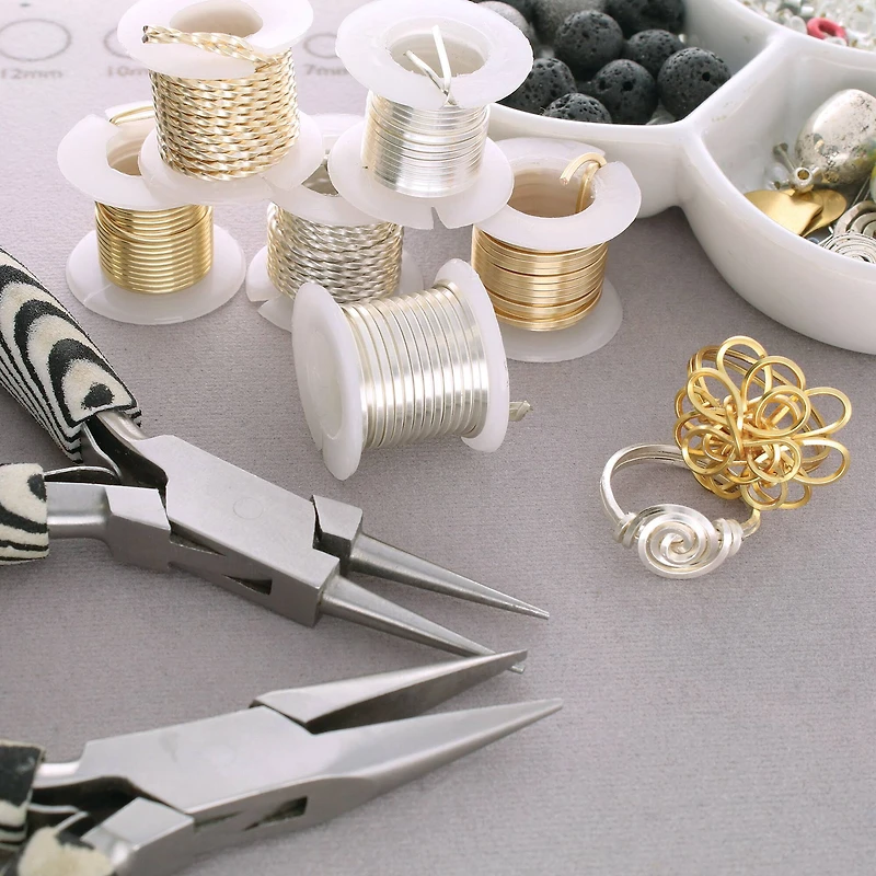 The Beadsmith® Wire Elements™ Gauge Tarnish Resistant Medium Temper Assorted Shapes Wire