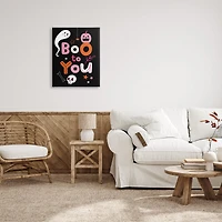 Stupell Industries Boo To You Smiling Halloween Elements Canvas Wall Art