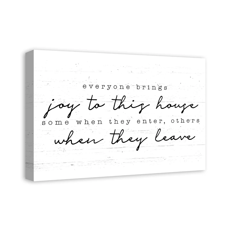 Joy To This House 24" x 16" Canvas Wall Art