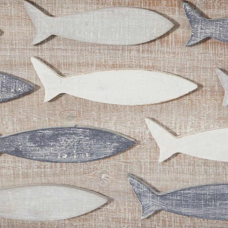 42" Gray Wood Coastal Wall Decor