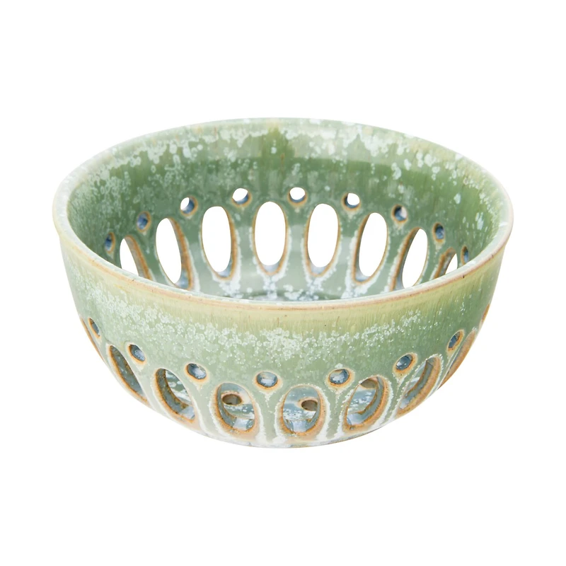 Hello Honey® 6" Round Stoneware Berry Bowls with Reactive Glaze Finishes Set