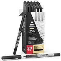 Arteza® 0.7mm Fine Tip Black Roller Ball Pens