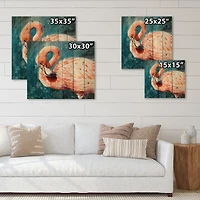 Designart - Pink Flamingos In Blue Water II