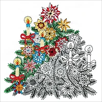 Design Works™ Zenbroidery Christmas Tree Stamped Embroidery Kit