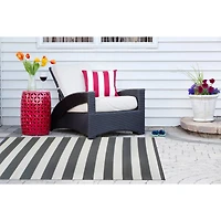 DII® Gray & White Stripe Outdoor Rug, 4ft. x 6ft.