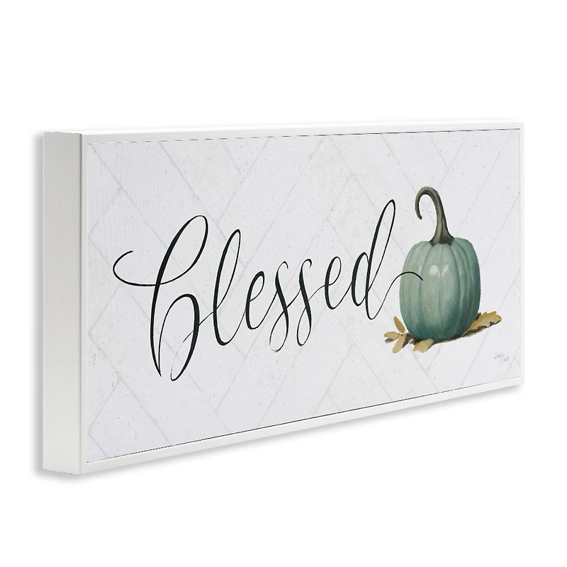 Stupell Industries Blessed with Pumpkin Framed Giclee Art