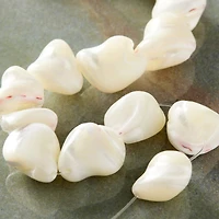 12 Pack: Natural White Mother of Pearl Swirl Beads, 7mm by Bead Landing™