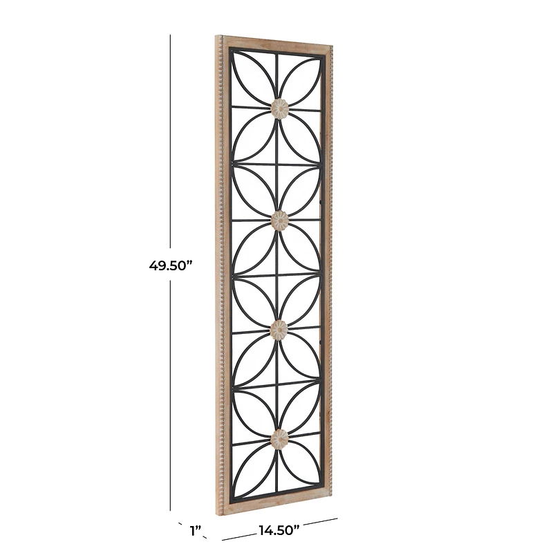 Black Metal Farmhouse Wall Decor, 15" x 1" x 50"