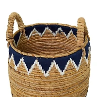Brown Banana Leaf Bohemian Storage Basket Set