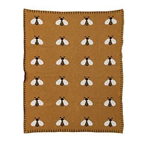 Hello Honey® Mustard Bee Print Baby Blanket