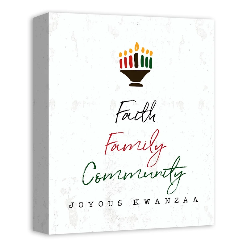 Faith Family Community Kwanzaa Canvas Wall Art