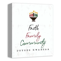 Faith Family Community Kwanzaa Canvas Wall Art