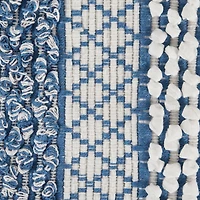 DII® Stonewash Blue & White Hand-Loomed Paper Chindi Rug, 2ft. x 3ft.