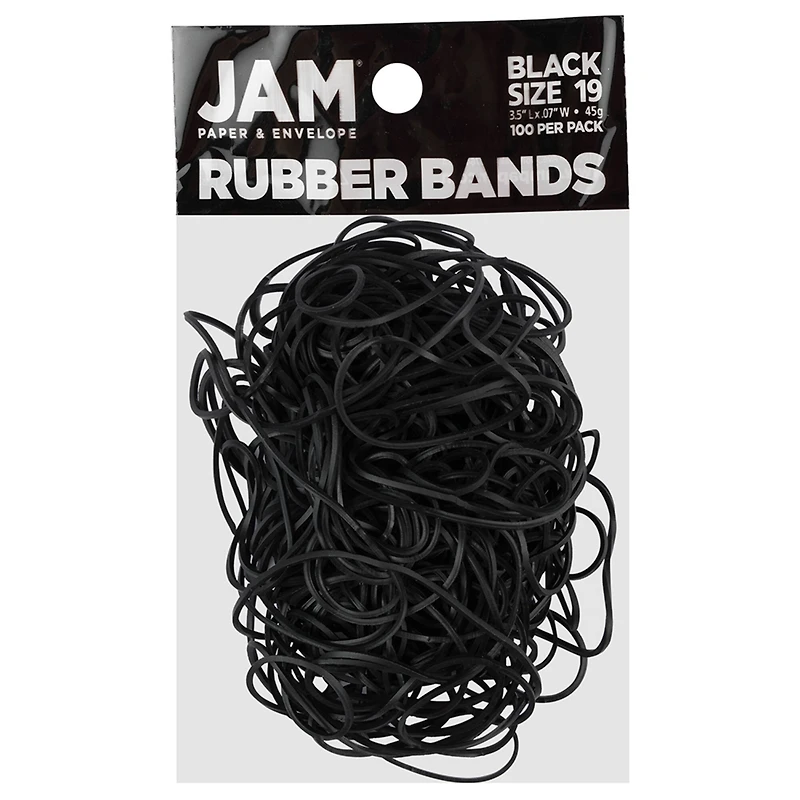 JAM Paper Size Black Rubber Bands