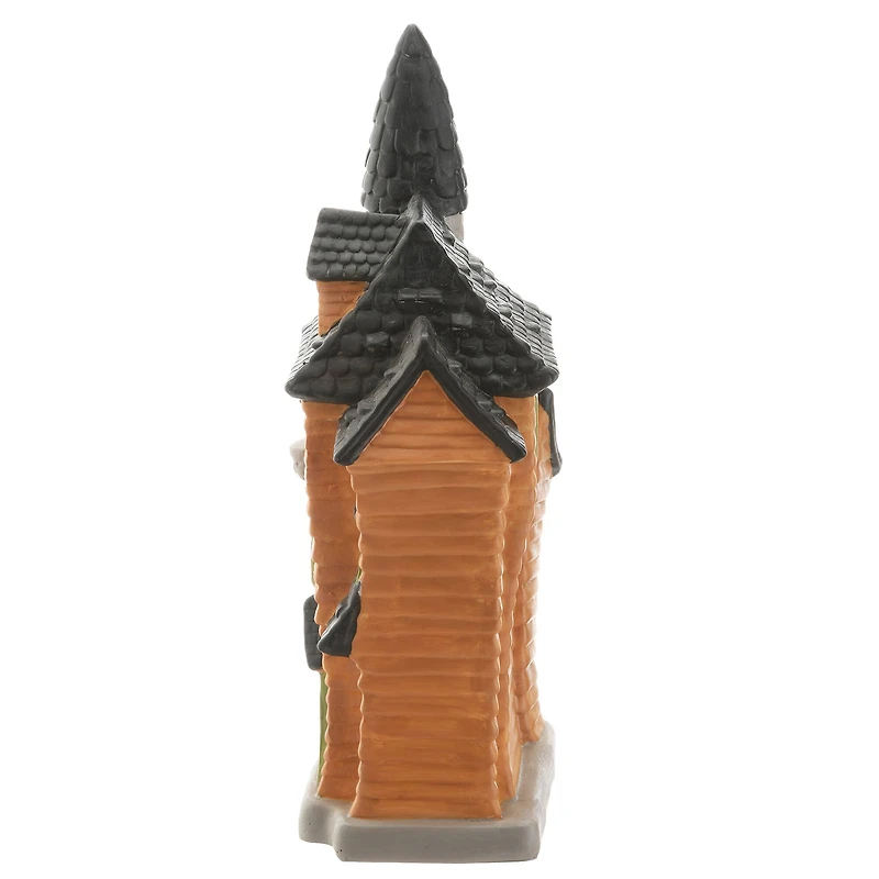 12" Haunted House with Tower & LED Light