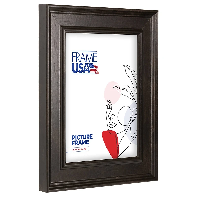 Frame USA Café Beveled Espresso Single Image Picture Frame with Mat