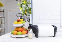 Hello Honey® 18.5" Distressed Cream Wood 2-Tier Tray