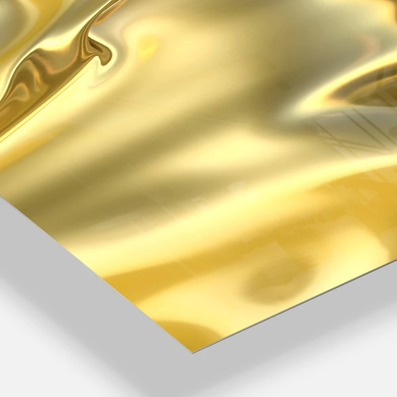 Designart 'Golden Cloth Texture Modern Rectangular Wall Clock