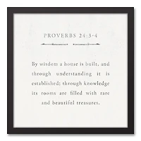 Proverbs 24 16" x 16" Black Framed Canvas