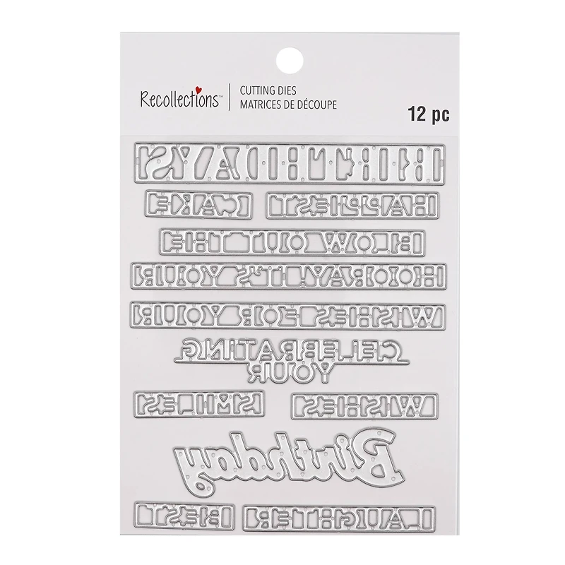 Birthday Sentiments Cutting Die Set by Recollections™