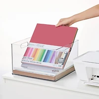 13" x 13" Clear Storage Bin with Handles by Simply Tidy™