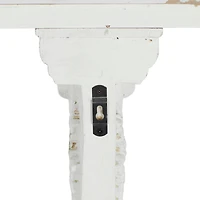 White Wood Farmhouse Wall Shelf