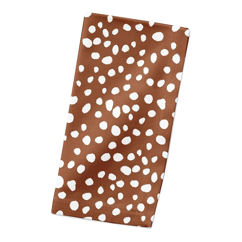 Teracotta Spots 10" x 10"  Cotton Twill Napkin
