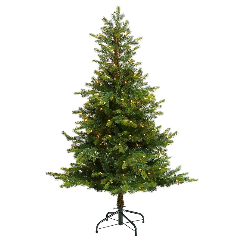 5ft. Pre-Lit North Carolina Spruce Artificial Christmas Tree, Clear Lights