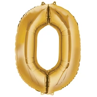 34" Gold Mylar Number Balloon