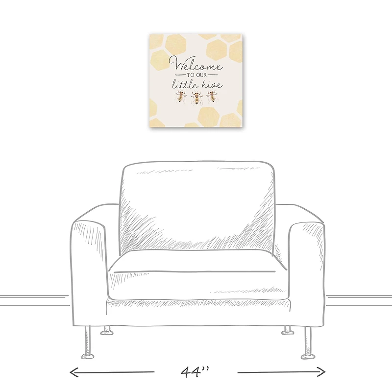Welcome To Our Hive  Bees 16" x 16" Canvas Wall Art
