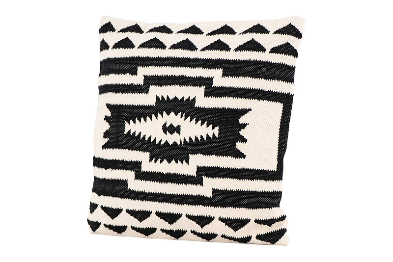 Hello Honey® Black & Natural Cotton Kilim Pillow