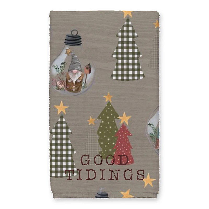 Good Tidings Tree & Globe Pattern Tea Towel Set