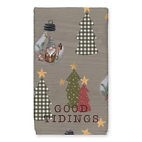 Good Tidings Tree & Globe Pattern Tea Towel Set
