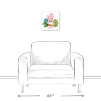 Easter Bunny Gnome 12" x 12" Canvas Wall Art