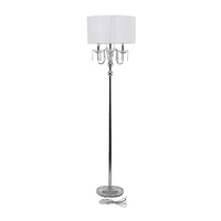 Silver Metal Floor Lamp 16" x 16" x 63