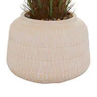 3ft. Green Sago Palm Faux Foliage Artificial Plant with Pink Ceramic Pot