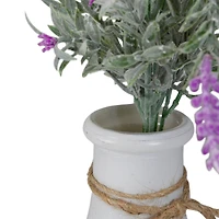 13'' Artificial Lavender Arrangement in Milk Bottle