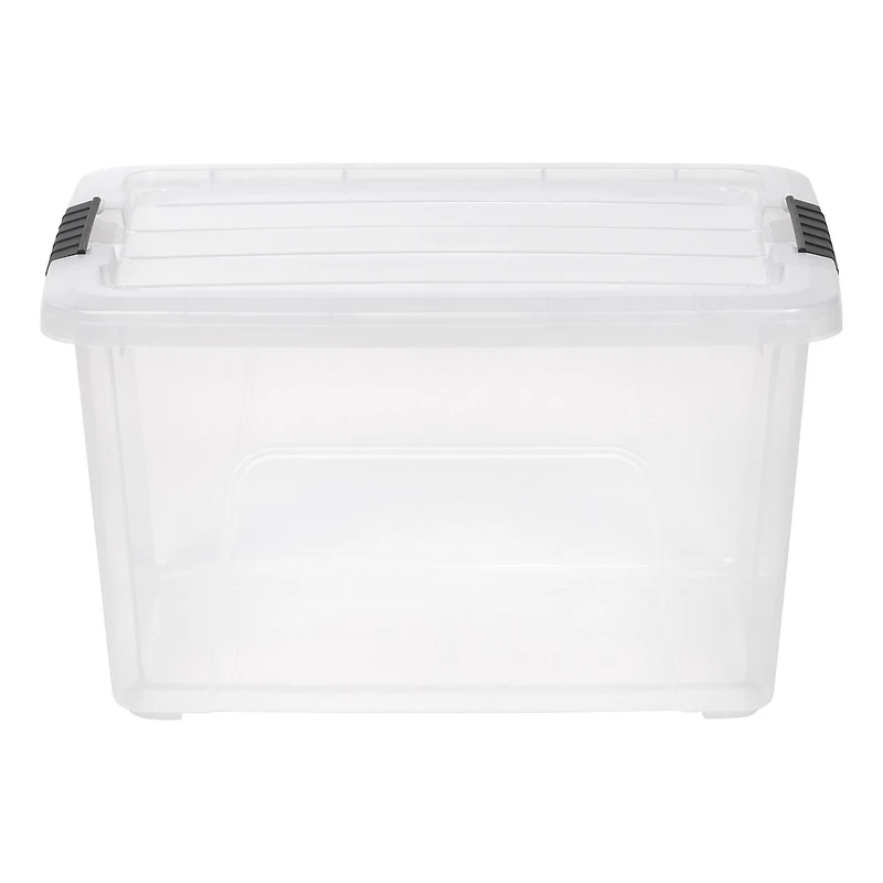 IRIS® 32qt. Buckled Clear Boxes with Clear Buckle Lids, 4ct.