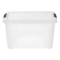 IRIS® 32qt. Buckled Clear Boxes with Clear Buckle Lids, 4ct.
