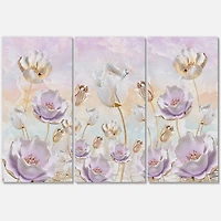 Designart - Blossoming Flowers In Pastel Tones