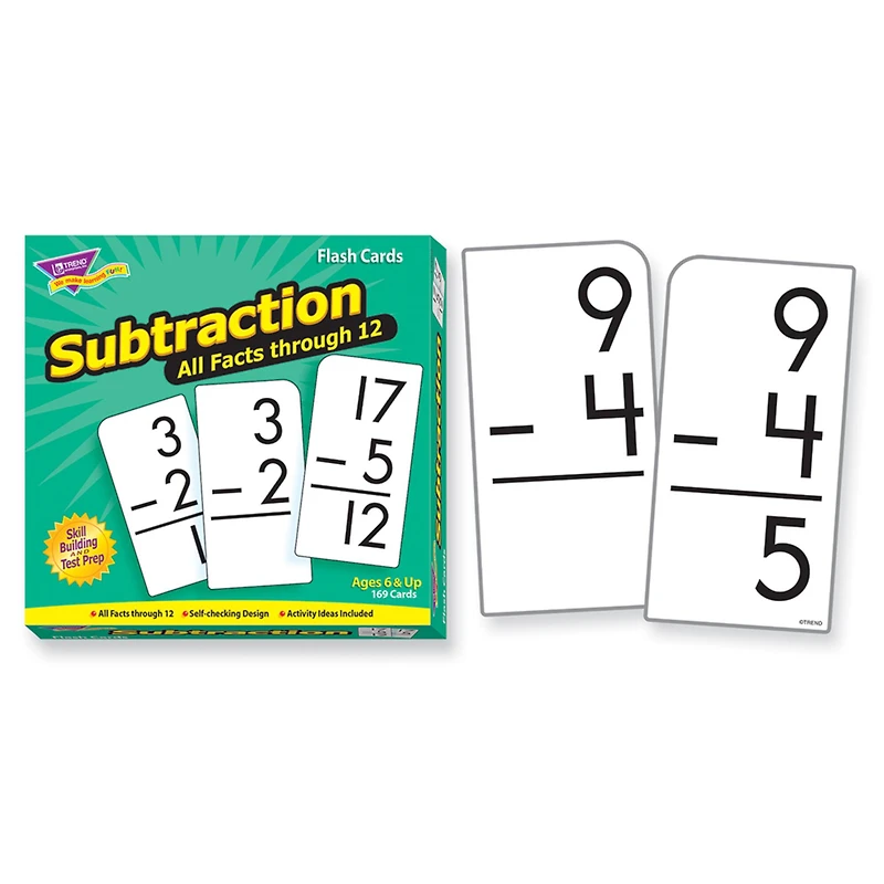 Trend Enterprises® Subtraction 0-12 All Facts Flash Cards