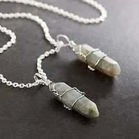 Gray Labradorite Prism Pendants, 2ct. by Bead Landing™