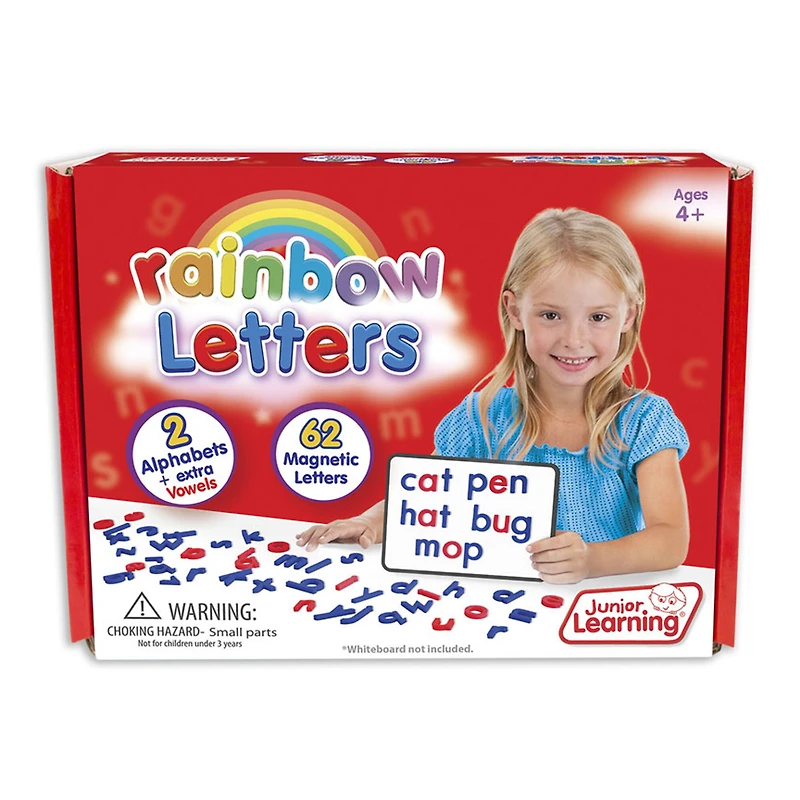 Junior Learning® Magnetic Rainbow Letters, 3 Packs of 62