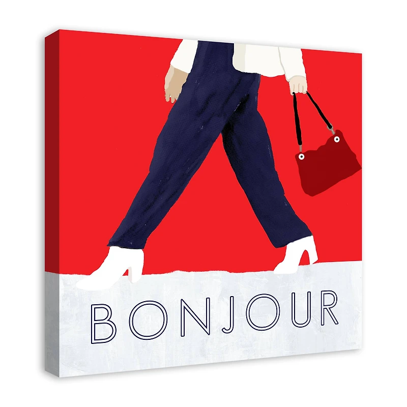Bonjour Canvas Wall Art