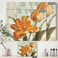 Designart - Parrot Tulips I on Ivory