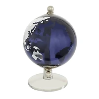 8" Blue Stainless Steel Contemporary Globe