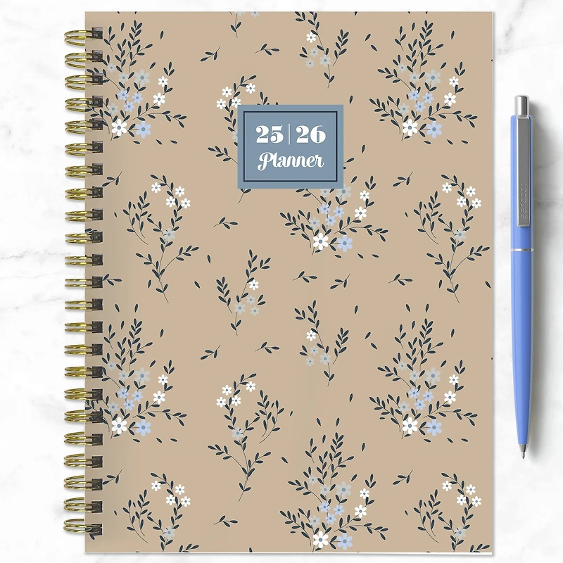 TF Publishing 2025-2026 Rustic Floral Medium Weekly/Monthly Planner