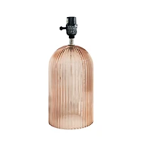17.5" Pink Glass Tabletop Lamp by Ashland®