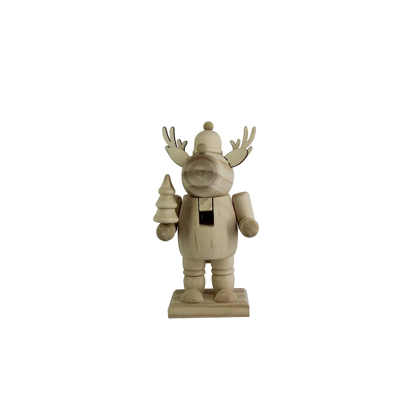 7" Reindeer with Tree DIY Pinewood Nutcracker by Make Market®